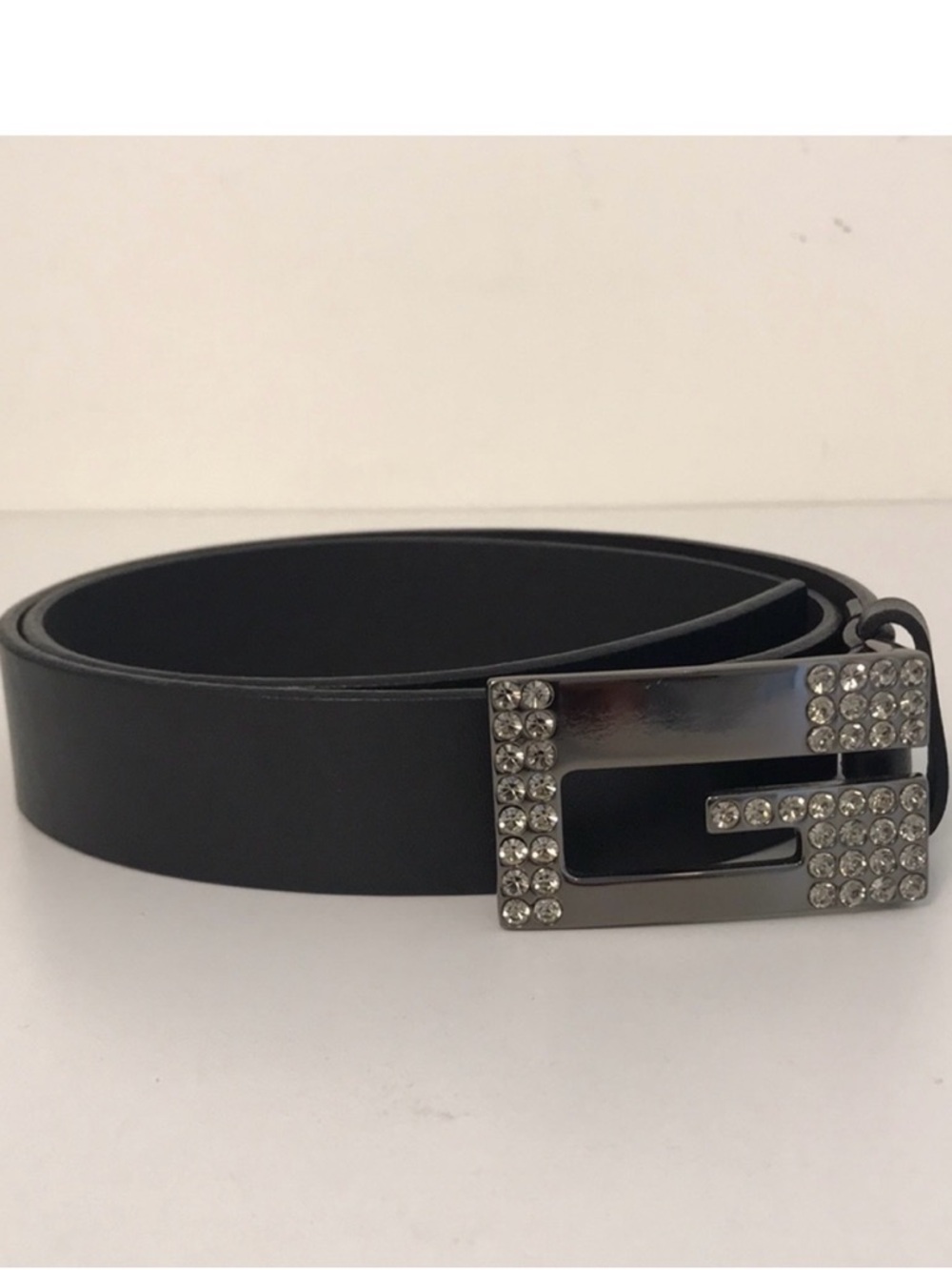 Vintage 2000’s Guess Leather Belt Black Size Medium - Picture 3 of 6